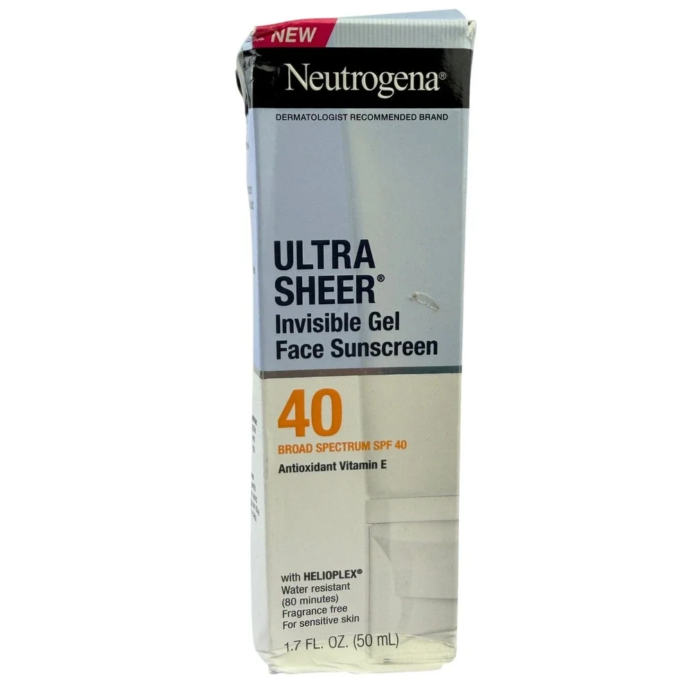 Neutrogena Ultra Sheer Invisible Gel Face Sunscreen SPF 40 Vitamin E 1.7oz New
